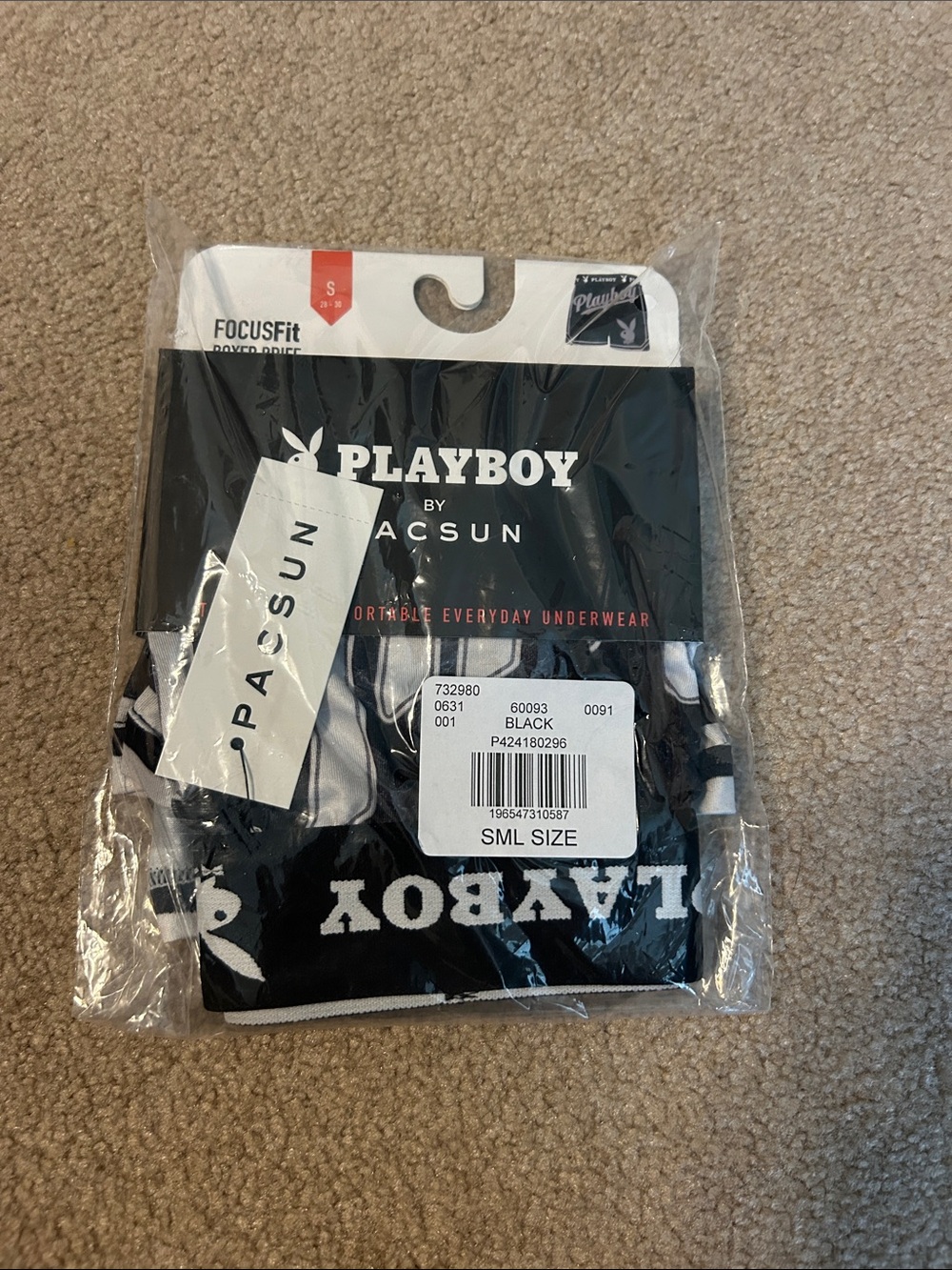 NWT men, Playboy focus fit boxer brief
